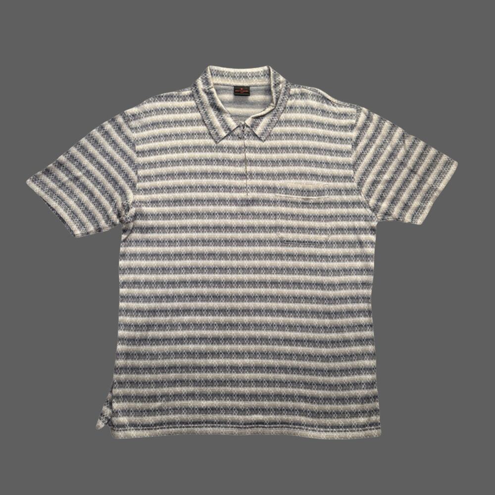 Vintage Pierre Cardin Quarter Zip Knit Polo Shirt Mens XL